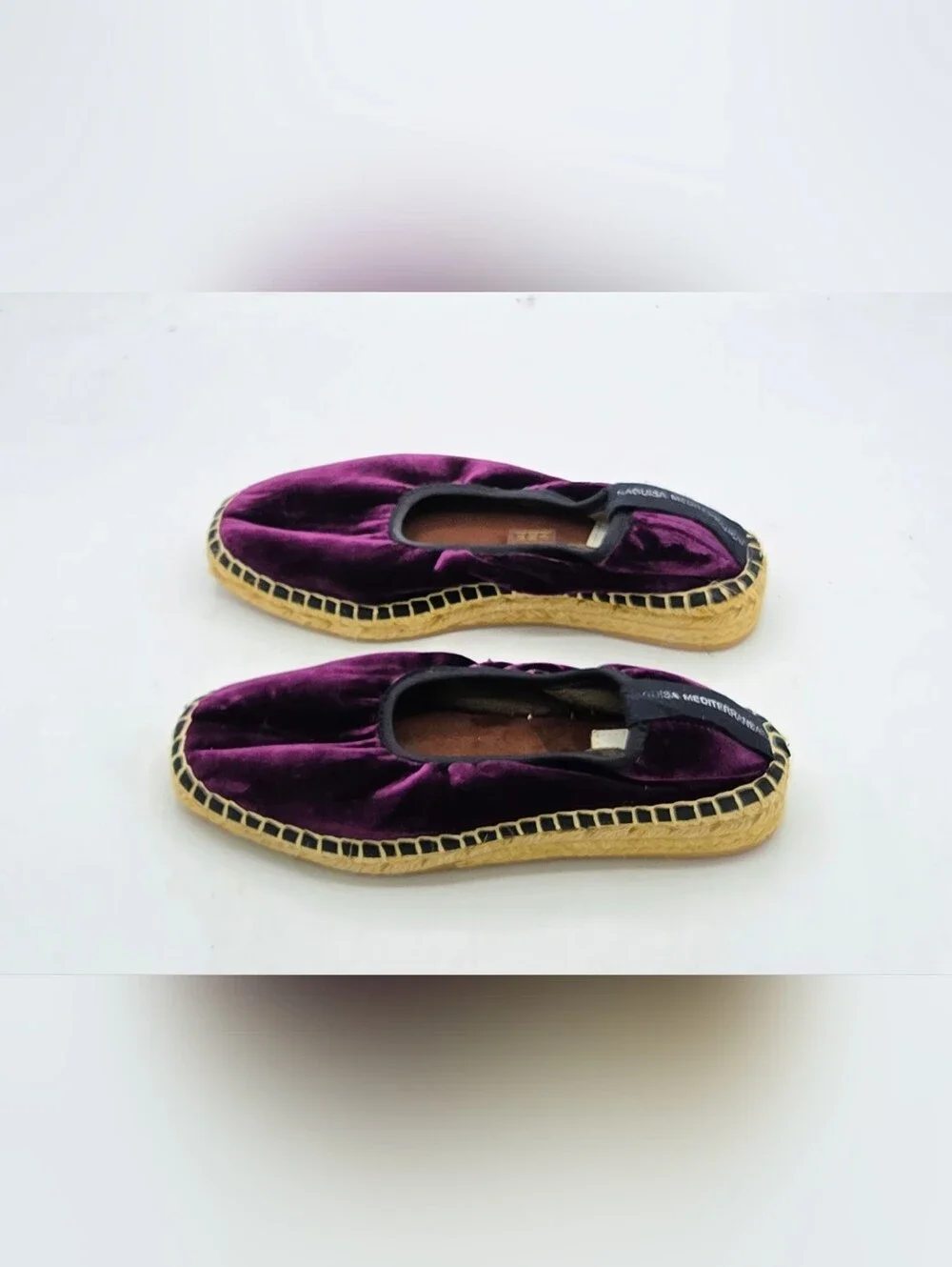 Anthropologie Naguisa Life Purple Velvet Allium Espadrille Flat Spain Sz 36 Boho